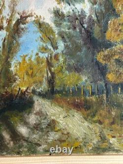 Oil on canvas Art Deco 1920 Underwood landscape - Style Paul Emile Pissarro