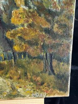 Oil on canvas Art Deco 1920 Underwood landscape - Style Paul Emile Pissarro