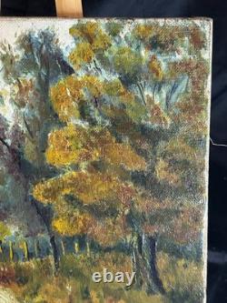 Oil on canvas Art Deco 1920 Underwood landscape - Style Paul Emile Pissarro