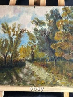 Oil on canvas Art Deco 1920 Underwood landscape - Style Paul Emile Pissarro