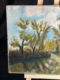 Oil on canvas Art Deco 1920 Underwood landscape - Style Paul Emile Pissarro