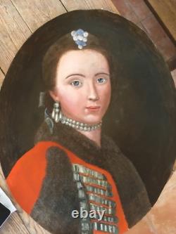 Oil on canvas, mounted on wooden panel, copy of an 18th-century painting