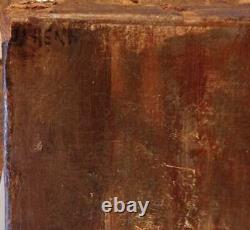 Oil on canvas naked woman under the woods JJ Henner Good condition