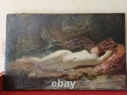 Oil on canvas nude woman in the woods JJ Henner Good condition