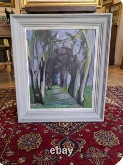 Oil on canvas painting by Camille HILAIRE (1916-2004), woodland landscape, 15F