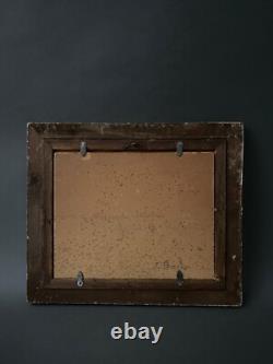Oil on cardboard by J. Berges, woodland scene, given to Guillot de Raffaillac A6526
