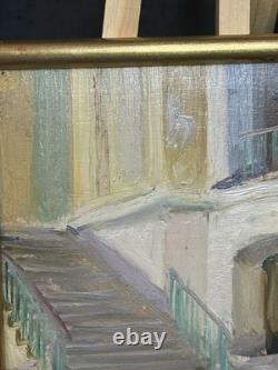 Oil on panel, 1912, Hospice for the Elderly of Menton, old painting