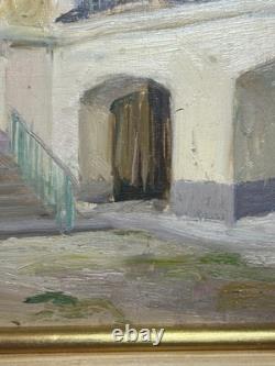 Oil on panel, 1912, Hospice for the Elderly of Menton, old painting