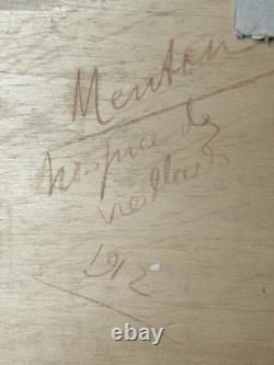 Oil on panel, 1912, Hospice for the Elderly of Menton, old painting