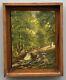 Oil On Panel Artist's Walk In Spa Spa Undergrowth Xxth A4211
