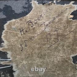 Oil on panel by H. Boirin circa 1930 Troyes Timber-framed houses 27X19 cm