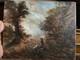 Oil On Panel, Woodland Scene With Figures In Chiaroscuro, Signed Herbold