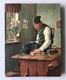 Oil On Wood 19th Century The Tailor