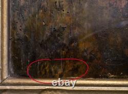 Oil on wood François Maury (1861-1933) Landscape at sunset, famous