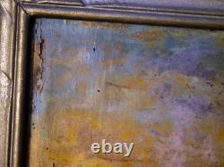 Oil on wood François Maury (1861-1933) Landscape at sunset, famous Oil on wood François Maury (1861-1933) Landscape at sunset, famous