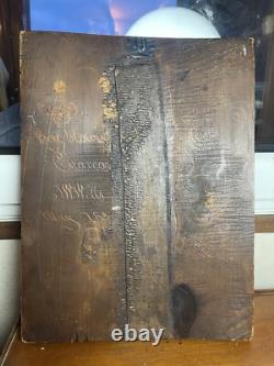 Oil on wood, animated scene, chiaroscuro, full moon, signed J. W. Wells, dated 1840