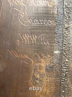 Oil on wood, animated scene, chiaroscuro, full moon, signed J. W. Wells, dated 1840