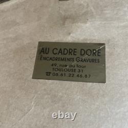 Oil on wood, mimosas and carnations, circa 1900, signature to identify, very rare