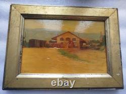 Oil on wood painting by Émile Troncy (Sétif 1857–1943), train station