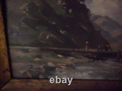 Oil on wood signed Armand Seleux Salins les Bains near Moutiers 1865
