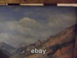 Oil on wood signed Armand Seleux Salins les Bains near Moutiers 1865