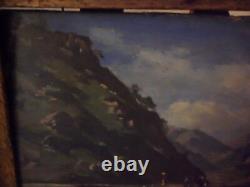 Oil on wood signed Armand Seleux Salins les Bains near Moutiers 1865