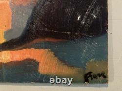 Oil painting, 1950, wood panel, Expressionism, Fauve, Expressionist, Art Brut