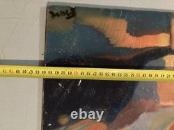 Oil painting, 1950, wood panel, Expressionism, Fauvism, Expressionist, Outsider Art