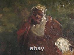 Oil painting 'Gypsy Bohemians' by George Morland in the Romanticism style