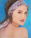 Oil Painting Nathalie On Cotton Canvas On Wooden Frame