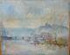 Oil-painting-impresionniste-landscape-bridge River-city Mist