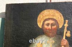 Oil painting on canvas mounted on wood of Saint James
