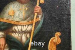 Oil painting on canvas mounted on wood of Saint James