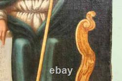 Oil painting on canvas mounted on wood of Saint James