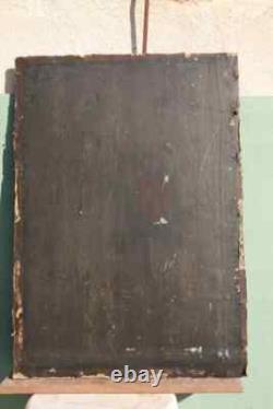 Oil painting on canvas mounted on wood of Saint James