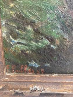 Oil painting on cardboard and wood, 1927, Expressionist, Expressionism, to be identified