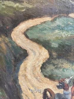 Oil painting on cardboard and wood, 1927, Expressionist, Expressionism, to be identified