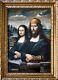Oil Painting On Wood 79.4x53.4 Cm The Mona Lisa And Her Companion Golden Frame