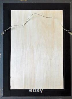 Oil painting on wood 79.4x53.4 cm The Mona Lisa and Her Companion Golden Frame