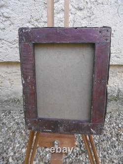 Oil painting on wood. Floral still life in expressionist style, 1907. Signed