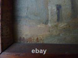 Oil painting on wood, Morlaix Brittany, signed F Rouillet student of Léandre No2