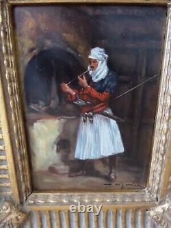 Oil painting on wood Orientalist Ottoman Balkans