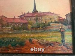 Oil painting on wood by Emile Désiré DAIMEE (1867–1956)