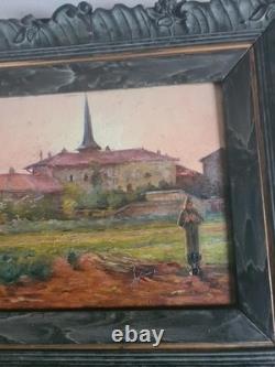 Oil painting on wood by Emile Désiré DAIMEE (1867–1956)