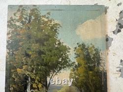Oil painting on wood by Henri Catrou