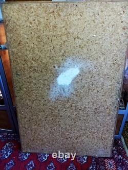 Oil painting on wood depicting Christ on the cross signed GROSJEAN