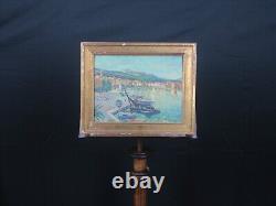 Oil painting on wood early 20th century The port of Sanary Provençal school signed