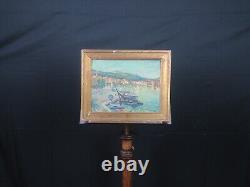 Oil painting on wood early 20th century The port of Sanary Provençal school signed