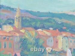 Oil painting on wood early 20th century The port of Sanary Provençal school signed