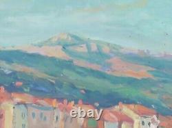 Oil painting on wood early 20th century The port of Sanary Provençal school signed